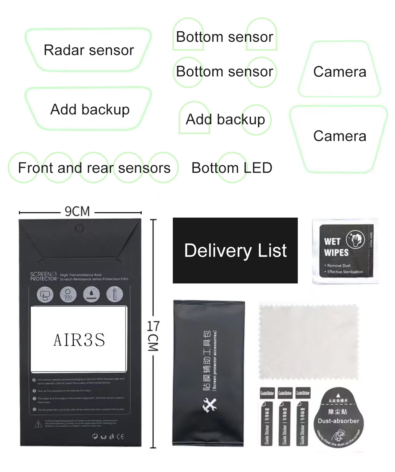 ​ DJI AIR 3S Nano HD 방폭 필름 용 렌 - Drone Camera Filter 리뷰 및 가격