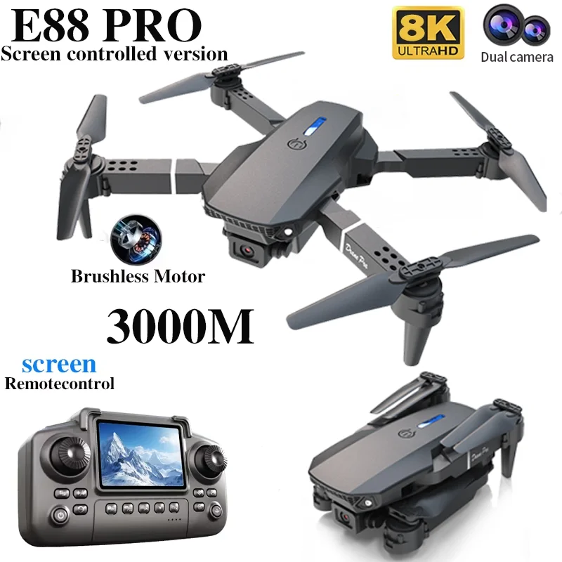 전문 E88 프로 드론 스크린 8K HD 카메라 WiF - Drone Camera Wide Angle 리뷰 및 가격