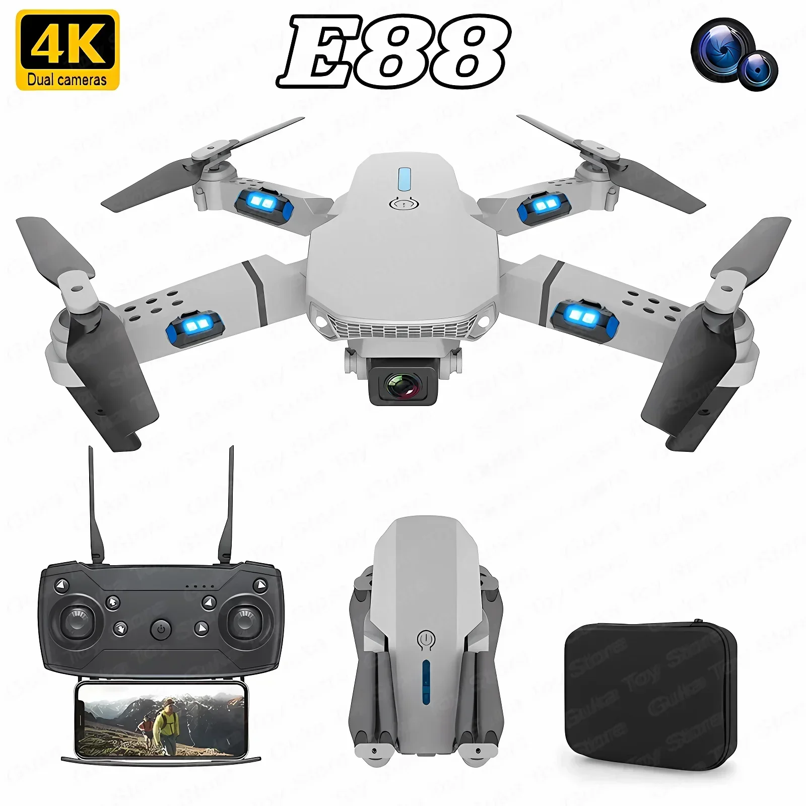 E88 프로 와이파이 FPV 드론, 광각 HD 4K 1 - Drone Camera Wide Angle 리뷰 및 가격