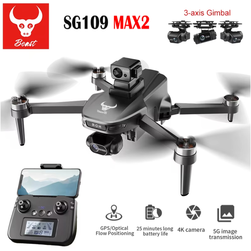 SG109 MAX2 전문 FPV 8K 카메라 드론, 3 - Drone Camera With Gimbal 리뷰 및 가격